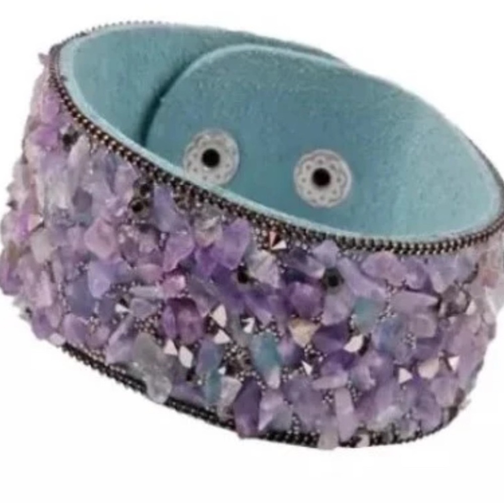 Artisan Purple Gemstone Bracelet - Picture 2 of 8